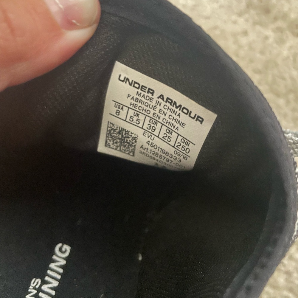 Black under armour shoes